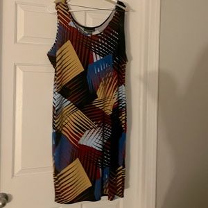 Geo print dress 96% polyester 4% spandex